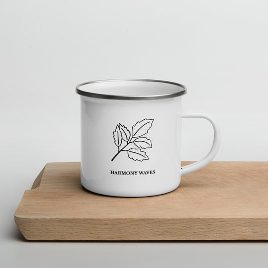 Harmony Waves Enamel Mug - Fall Leaf Design