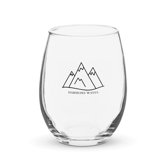 Harmony Waves Mountain Wine Glass