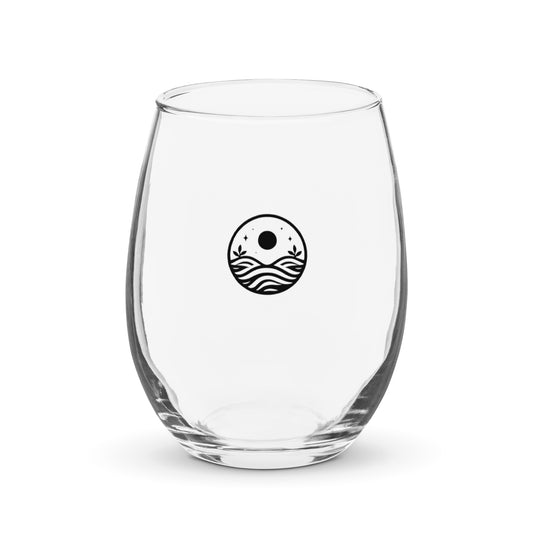 Harmony Waves Logo Wine Glass