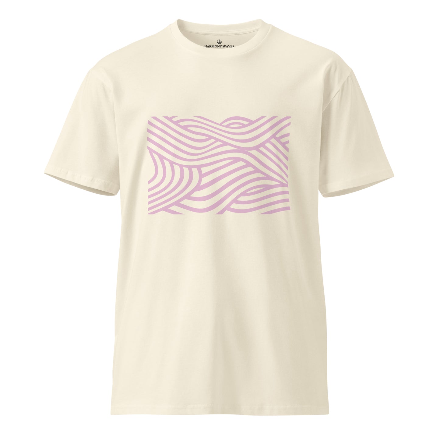 Pink Neon Waves Men's T-Shirt - Minimalist Neon Graphic Tee