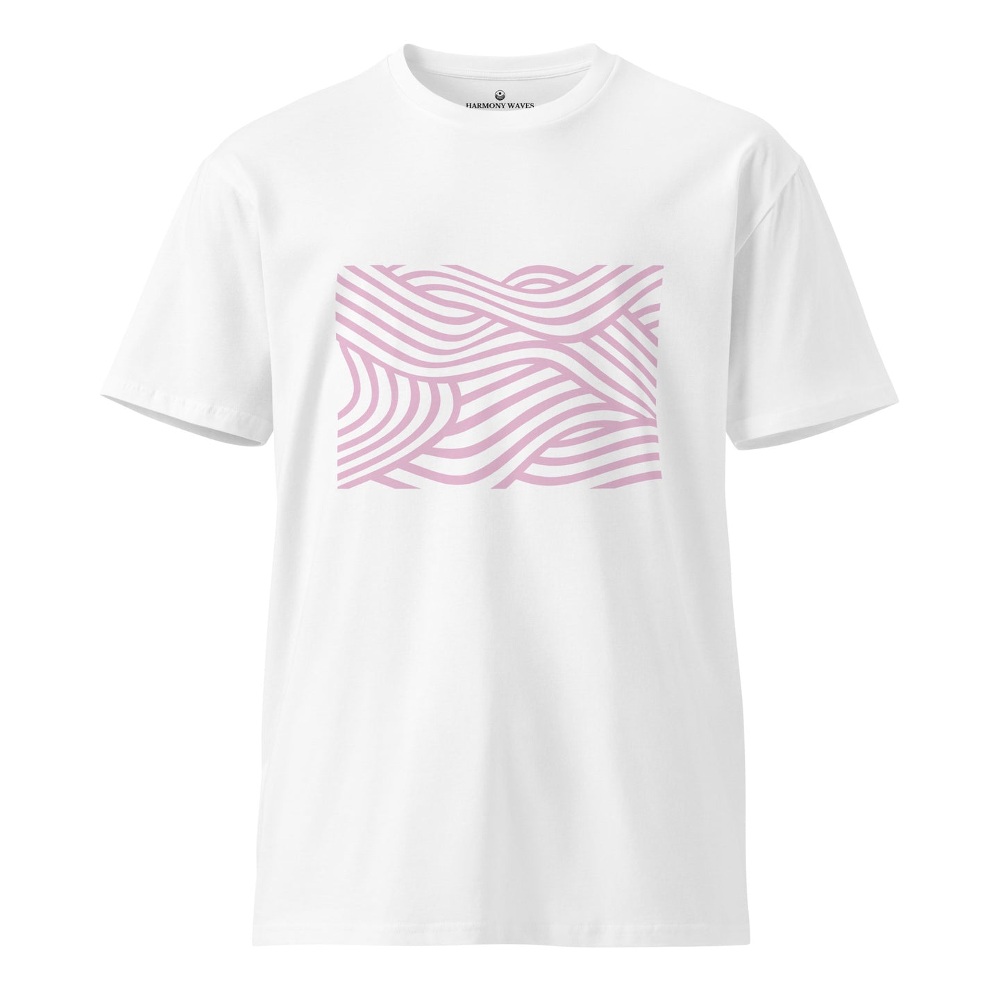 Pink Neon Waves Men's T-Shirt - Minimalist Neon Graphic Tee