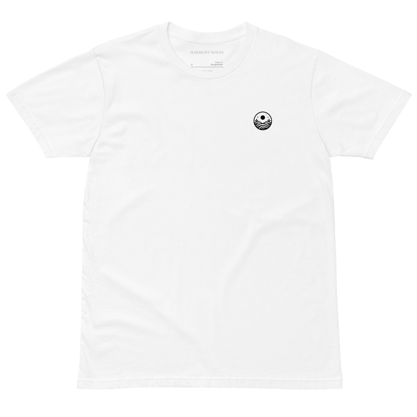 Harmony Waves Emblem Men's T-Shirt - Minimalist (Black) Logo Graphic Tee