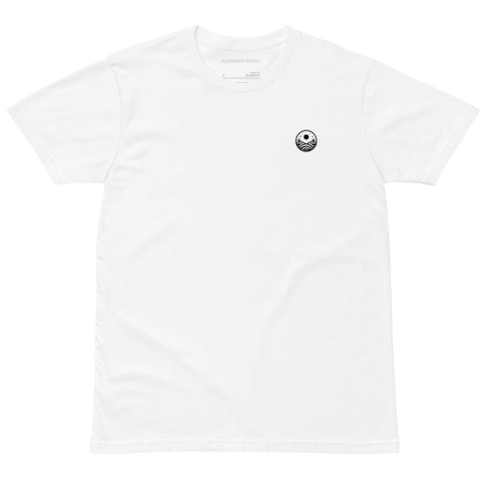 Harmony Waves Emblem Men's T-Shirt - Minimalist (Black) Logo Graphic Tee