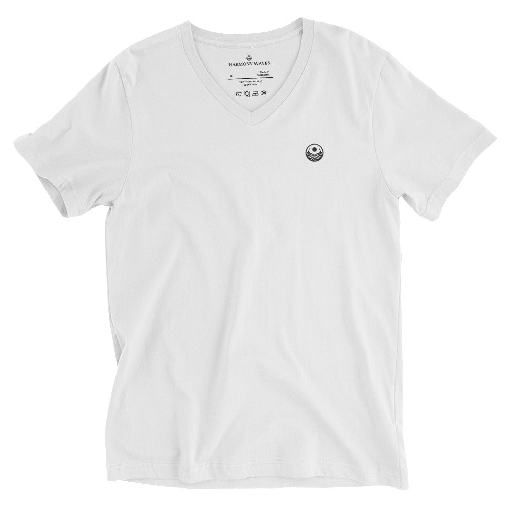 Harmony Waves V-Neck T-Shirt (black version)