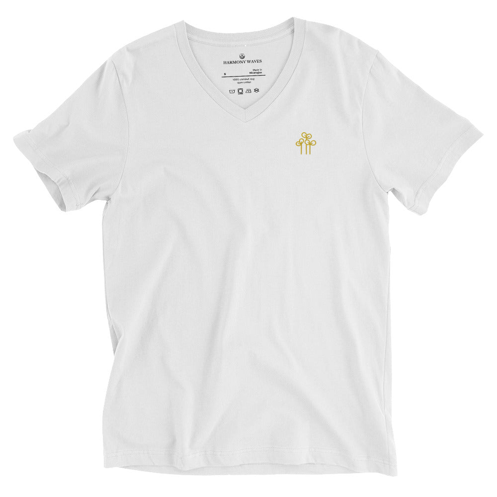 Embroidered Herb V-Neck T-Shirt