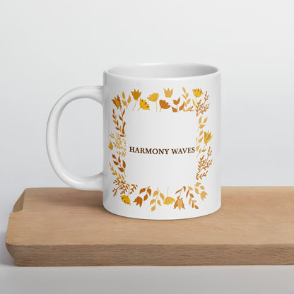 Ceramic Mug – Golden Floral Wreath