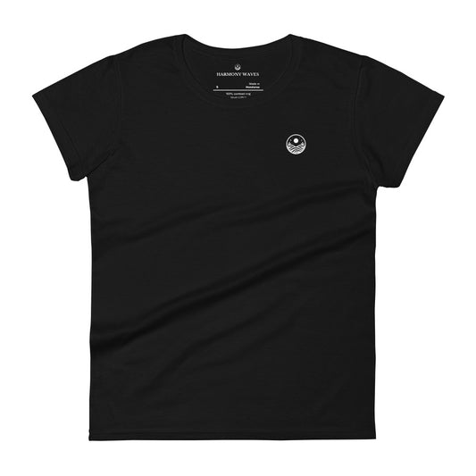 Harmony Waves Emblem Women's T-Shirt - Minimalist Logo (light) Graphic Tee