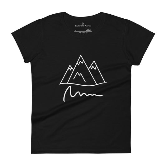 Mountain Peaks (light) Women's T-Shirt - Minimalist Graphic Tee