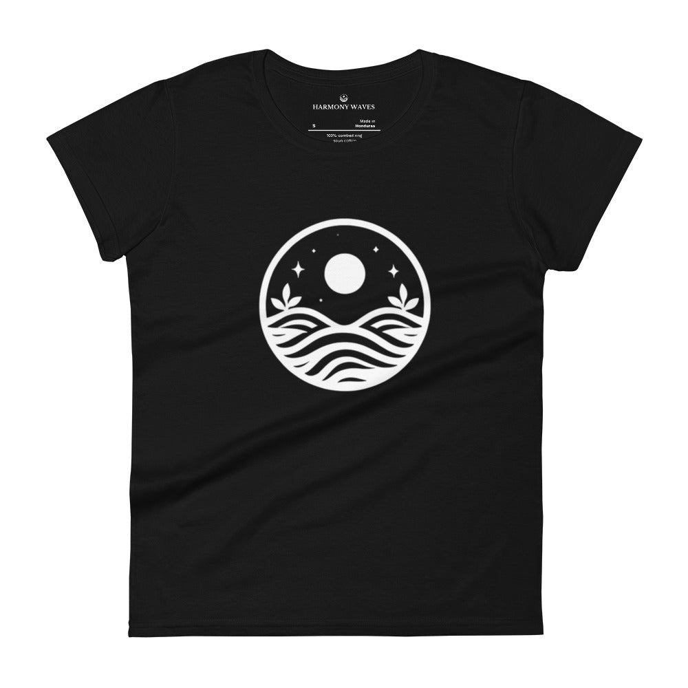 Harmony Waves Women's T-Shirt - Logo (White) Graphic Tee