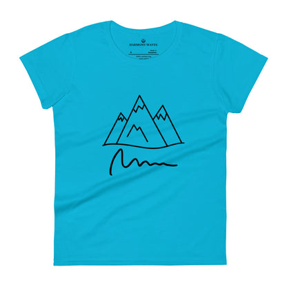 Mountain Peaks Women's T-Shirt - Minimalist Graphic Tee