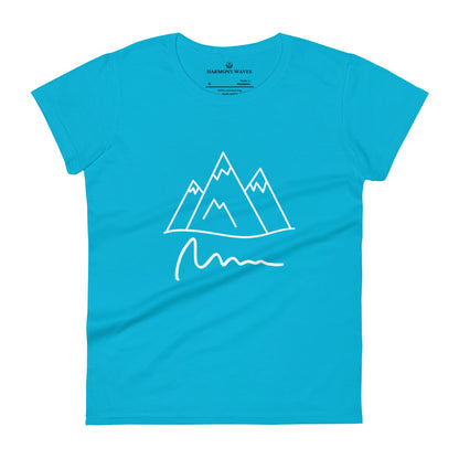 Mountain Peaks (light) Women's T-Shirt - Minimalist Graphic Tee