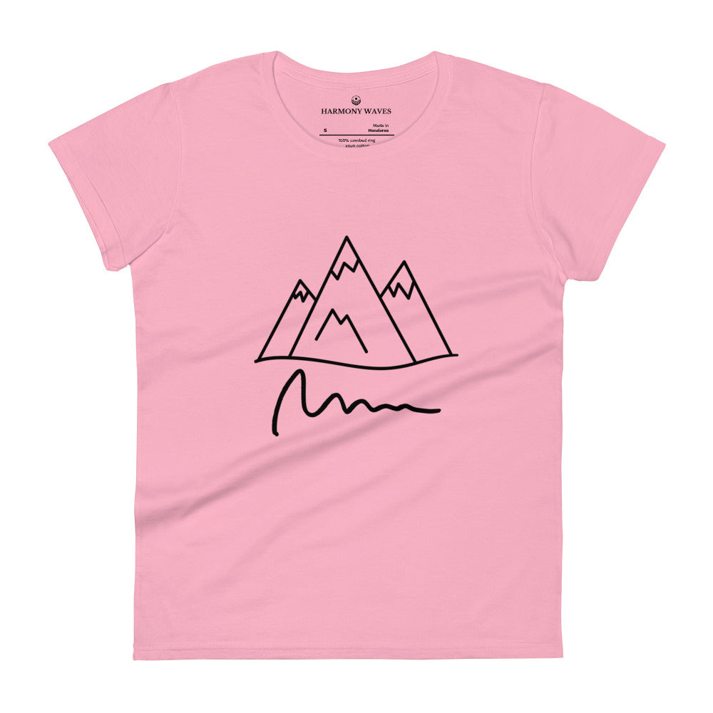 Mountain Peaks Women's T-Shirt - Minimalist Graphic Tee