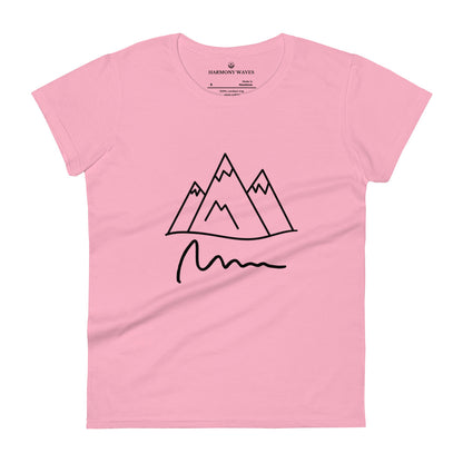 Mountain Peaks Women's T-Shirt - Minimalist Graphic Tee