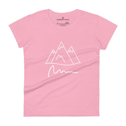 Mountain Peaks (light) Women's T-Shirt - Minimalist Graphic Tee