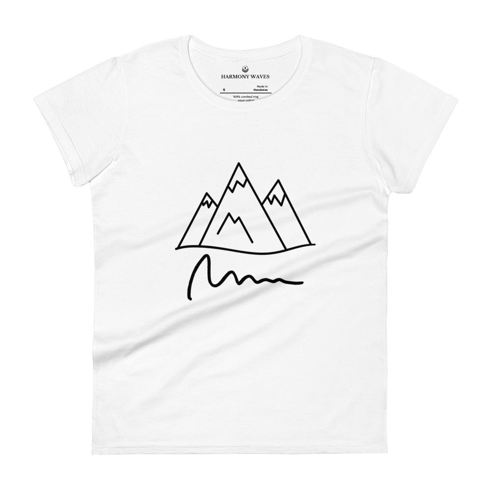 Mountain Peaks Women's T-Shirt - Minimalist Graphic Tee