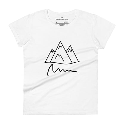 Mountain Peaks Women's T-Shirt - Minimalist Graphic Tee