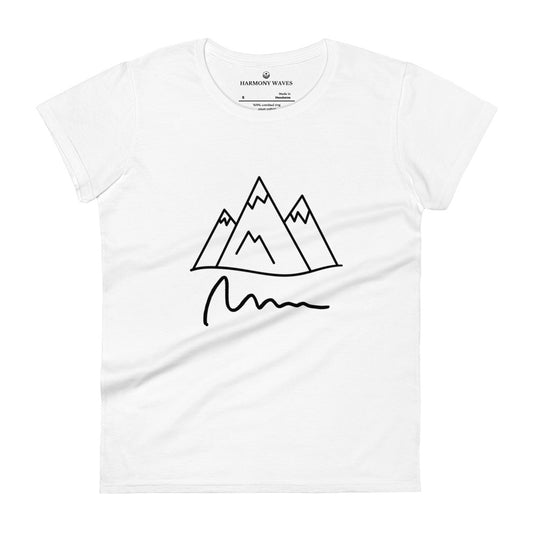 Mountain Peaks Women's T-Shirt - Minimalist Graphic Tee