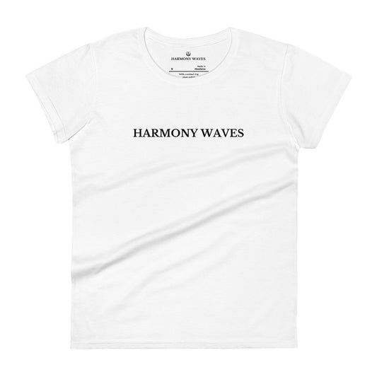 Harmony Waves Women's T-Shirt - Minimalist Logo Tee (dark)